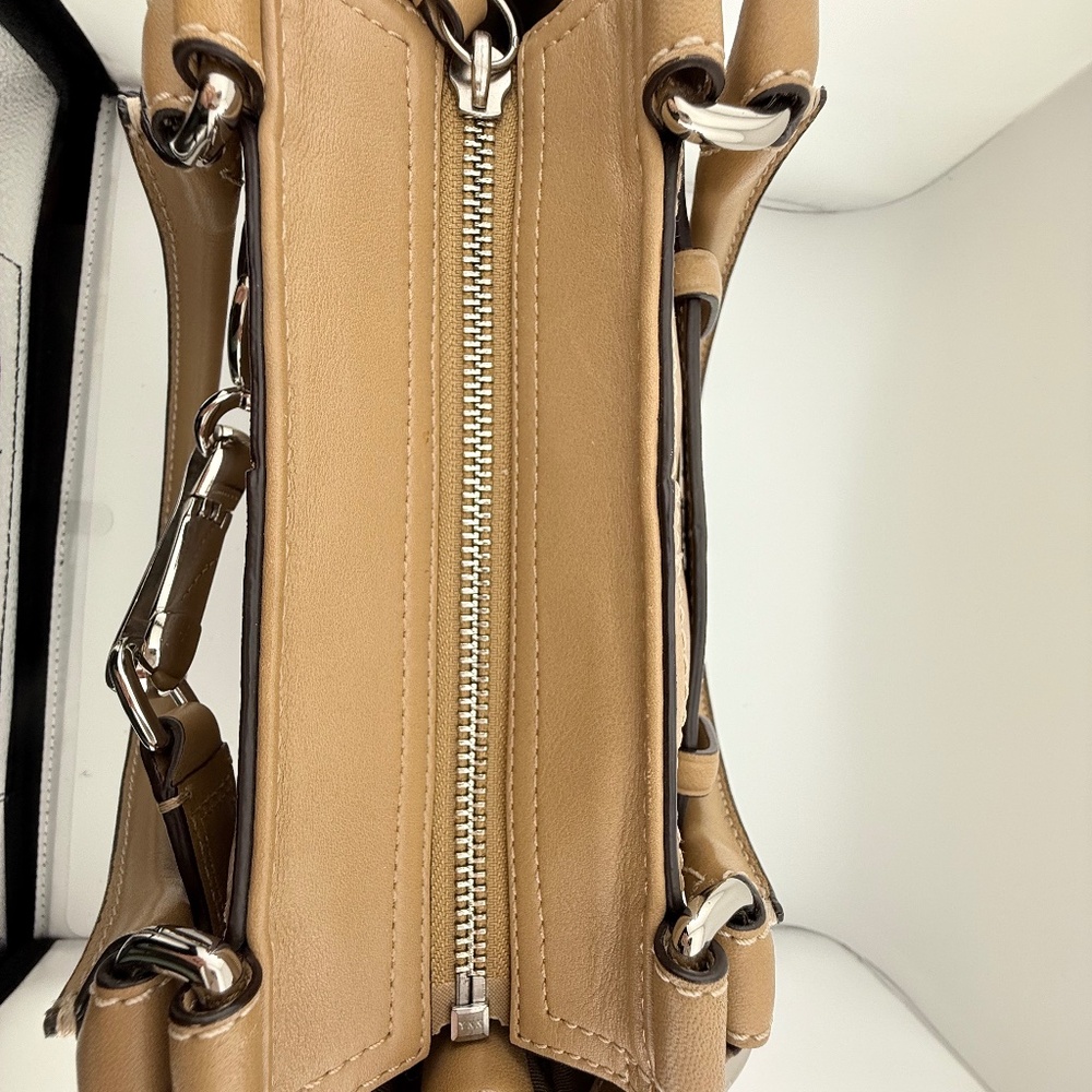 Coach Hampton Leather Satchel Handbag Purse Tan Camel F11199 - Picture 13 of 16